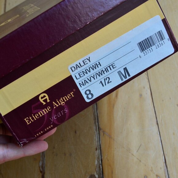 Etienne Aigner Black leather Peep Toe Heels Size 8.5M - Picture 12 of 12